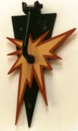 Door Knocker by
Angus EIckhoff. Steel, Forged & Sawn